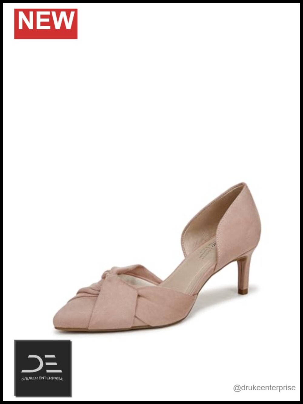 Women's Pointed Toe Pump with Soft System Comfort, Twist Knot Accent